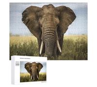 Jigsaw for Adults500 PCS African Elephant Nature Adult Jigsaw Puzzle Relaxing Games Stress Reliever Birthday Present, Gifts, 500 PCS