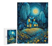 Jigsaw for Adults500 PCS Enchanted Forest Cottage Adult Jigsaw Puzzles Birthday Present Difficult And Challenge Birthday And Unique Gifts 500 PCS
