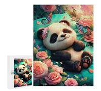 Jigsaw for Adults500 PCS Floral Panda Paradise Adult Jigsaw Puzzles Birthday Present Difficult And Challenge Birthday And Unique Gifts 500 PCS