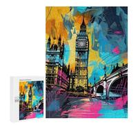 Jigsaw for Adults500 PCS London's Vibrant Big Ben Adult Jigsaw Puzzles Birthday Present Difficult And Challenge Birthday And Unique Gifts 500 PCS