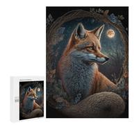 Jigsaw for Adults500 PCS Magical Fox Moonlit Forest Jigsaw for Teenagers For Family Fun Educational Challenge Unique Birthday And Gifts 500 PCS