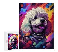 Jigsaw for Adults500 PCS Space Poodle Adventure-14 Adult Jigsaw Puzzles Birthday Present Difficult And Challenge Birthday And Unique Gifts 500 PCS