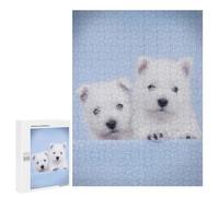 Jigsaw for Adults500 PCS Two Bue Westies Adult Jigsaw Puzzle Relaxing Games Stress Reliever Birthday Present, Gifts, 500 PCS
