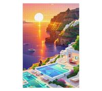 Jigsaw for Adults75x50cm/1000pcs Sunset Cliffside Retreat Teenagers Puzzles Toy Wall Decor Staycation Kill Time Birthday Present, Gifts, 75x50cm/1000pcs