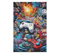 Jigsaw for Adults75x50cm/1000pcs Video Game Controllers in Chaos Teenagers Puzzles Toy Wall Decor Staycation Kill Time Birthday Present, Gifts, 75x50cm/1000pcs