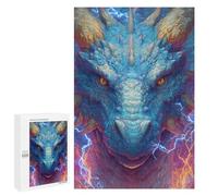 Jigsaw for Teenagers 1000 PCS Electric Dragon Head Artwork Jigsaw for Teenagers But Fun And Humorous for Birthday, Chrismas Christmas Birthday Gifts 1000 PCS