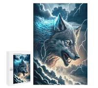 Jigsaw for Teenagers 1000 PCS Thundering Wolf Art Print -2 Adult Jigsaw Puzzles Family Activities Parent-child Interaction Beautiful Design Game 1000 PCS