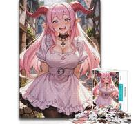 Jigsaw for Teenagers 1000 Pieces A Smiling Demon Girl Toys Educational Games Difficult Challenge Birthday Gift (38x26cm)