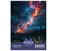 Jigsaw for Teenagers 1000 Pieces A Storm Rages Above A Lush Puzzles for Adults Toy Wall Decor Analysis And Logic Christmas Birthday Gifts 52x38cm/1000pcs