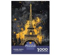 Jigsaw for Teenagers 1000 Pieces Abstract Eiffel Tower Puzzle for Adults Hands-on Game Home Decoration Fun at Home Activities, 52x38cm/1000pcs