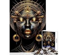 Jigsaw for Teenagers 1000 Pieces African Lady Wall Art Family Game Tough Challenge Toy Wall Decor Artists Collection, Fine Art (50X75CM)