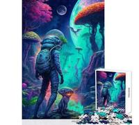 Jigsaw for Teenagers 1000 Pieces Alien Astronaut Dreamscape Enjoy Group Family Leisure Time Ideal Christmas Festive Present (50x75cm)