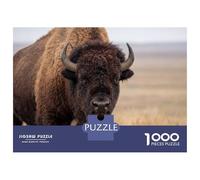 Jigsaw for Teenagers 1000 Pieces American Bison Portrait Puzzles for Adults Toy Wall Decor Analysis And Logic Christmas Birthday Gifts 70x50cm/1000pcs