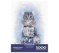 Jigsaw for Teenagers 1000 Pieces American Curl Cat Art Jigsaw for Adults Hands-on Game Precision Cutting Fun Activities at Home 38x26cm/1000pcs
