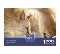 Jigsaw for Teenagers 1000 Pieces Animal Fox Jigsaw for Adults Relaxing Games Birthday Present Christmas Birthday Gifts 52x38cm/1000pcs
