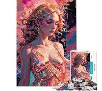 Jigsaw for Teenagers 1000 Pieces Aphrodite︰ Rose Goddess of Celestial Desire Adult Jigsaw Brain Teaser Game Presents for Women Fun Activities at Home (Size 38x26cm)