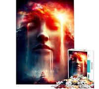Jigsaw for Teenagers 1000 Pieces Aquarius Zodiac Sign Digital Art Help The Brain Exercise Home Decoration Impossible Game for Age 14+ Game (38x26cm)