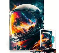 Jigsaw for Teenagers 1000 Pieces Astronau Reflections Smooth Joint Fun Smart Brain Toy Restful Game Fun Birthday Decor Gift (38x26cm)