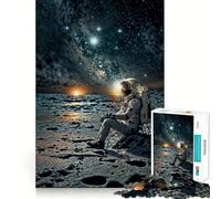 Jigsaw for Teenagers 1000 Pieces Astronaut Space Fantasy Smooth Joint Fun Smart Brain Toy Restful Game Fun Birthday Decor Gift (38x52cm)