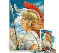 Jigsaw for Teenagers 1000 Pieces Athena Goddess of War Smooth Joint Fun Smart Brain Toy Restful Game Fun Birthday Decor Gift (38x26cm)