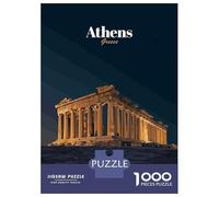 Jigsaw for Teenagers 1000 Pieces Athens Parthenon at Dusk Adult Jigsaw Puzzle Relaxing Games Difficult Challenge Christmas Birthday Gifts 70x50cm/1000pcs