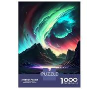 Jigsaw for Teenagers 1000 Pieces Aurora Reflection Space Adult Jigsaw Puzzle Relaxing Games Improve Memory Challenging Game Gifts 70x50cm/1000pcs