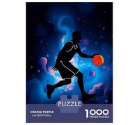 Jigsaw for Teenagers 1000 Pieces Basketball Player in Space Adult Jigsaw Puzzle Toy Wall Decor Improve Memory Christmas Birthday Gifts 38x26cm/1000pcs