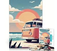 Jigsaw for Teenagers 1000 Pieces Beachside Escape Premium Cut Fun Logic Skill Play Easy Time Play Christmas Art Display (38x52cm)