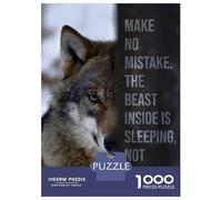Jigsaw for Teenagers 1000 Pieces Beast Inside Is Sleeping Jigsaw for Adults Hands-on Game Precision Cutting Fun Activities at Home 38x26cm/1000pcs