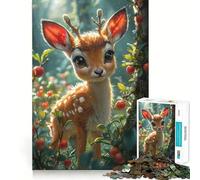 Jigsaw for Teenagers 1000 Pieces Beautiful Gazelle Cartoon Premium Cut Fun Logic Skill Play Easy Time Play Christmas Art Display (50x75cm)