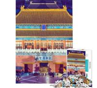 Jigsaw for Teenagers 1000 Pieces Beijing Imperial City Puzzles for Teenagers Precision Cutting Difficult And Challenge Brainteaser Family Games (Size 38x26cm)