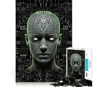 Jigsaw for Teenagers 1000 Pieces Binary Portrait Premium Cut Fun Logic Skill Play Easy Time Play Christmas Art Display (38x26cm)