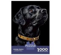 Jigsaw for Teenagers 1000 Pieces Black & Gold Labrador Jigsaw for Adults Hands-on Game Precision Cutting Fun Activities at Home 70x50cm/1000pcs