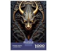 Jigsaw for Teenagers 1000 Pieces Black Golden Dragon Lord Jigsaw for Adults Hands-on Game Precision Cutting Fun Activities at Home 70x50cm/1000pcs