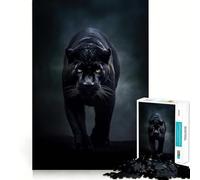 Jigsaw for Teenagers 1000 Pieces Black Panther Seamless Fit Art, Creative Skill Toy, Rest Time Play, Xmas Decor Gift (38x26cm)