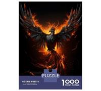 Jigsaw for Teenagers 1000 Pieces Black Phoenix Adult Jigsaw Puzzle Relaxing Games Improve Memory Challenging Game Gifts 70x50cm/1000pcs