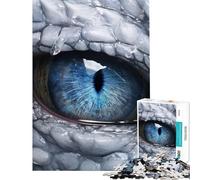 Jigsaw for Teenagers 1000 Pieces Blue Eyes Ice Dragon Ruler Educational Challenge For Family Fun DIY Toys Suitable for Ages 14 And Up (38x52cm)