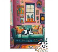 Jigsaw for Teenagers 1000 Pieces Boho Chic Living Room Decor Adult Jigsaw Puzzle Relaxing Games Difficult Challenge Christmas Birthday Gifts 70x50cm/1000pcs