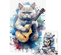 Jigsaw for Teenagers 1000 Pieces British Short Hair Cat Enjoy Group Family Leisure Time Ideal Christmas Festive Present (50x75cm)