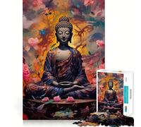 Jigsaw for Teenagers 1000 Pieces Buddha in Nature Flawless Edge Fun Mind Game Gift Cozy Fun Time Christmas Wall Art (38x26cm)