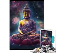 Jigsaw for Teenagers 1000 Pieces Buddha Lotus Leaf Galaxy Fun Activities at Home Perfect Decoration Brain Teaser Game for 14+ Puzzle Game Offered (38x26cm)