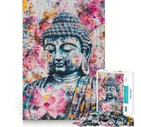 Jigsaw for Teenagers 1000 Pieces Buddha's Serenity with Lotus Flawless Edge Fun Mind Game Gift Cozy Fun Time Christmas Wall Art (50x75cm)