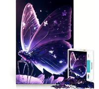 Jigsaw for Teenagers 1000 Pieces Butterfly Neon Tight Cut Fun Problem Solve Fun Relax Fun Time Christmas Art Display (50x75cm)
