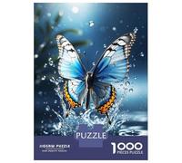 Jigsaw for Teenagers 1000 Pieces Butterfly Splash Puzzles for Adults Toy Wall Decor Analysis And Logic Christmas Birthday Gifts 52x38cm/1000pcs