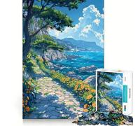 Jigsaw for Teenagers 1000 Pieces By The Sea Flawless Edge Fun Mind Game Gift Cozy Fun Time Christmas Wall Art (38x26cm)