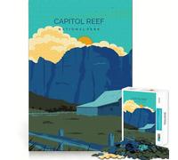 Jigsaw for Teenagers 1000 Pieces Capitol Reef National Park Flawless Edge Fun Mind Game Gift Cozy Fun Time Christmas Wall Art (38x52cm)