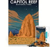 Jigsaw for Teenagers 1000 Pieces Capitol Reef National Park Flawless Edge Fun Mind Game Gift Cozy Fun Time Christmas Wall Art (38x26cm)