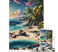 Jigsaw for Teenagers 1000 Pieces Caribbean Dream Toy Wall Decor Secret Santa Gifts Impossible Game Enhance Love between Couples Size 50x75cm