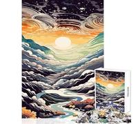 Jigsaw for Teenagers 1000 Pieces Celestial Valley Educational Toy Birthday Gifts Impossible Game Enhance Love between Couples (Size 38x52cm)