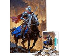Jigsaw for Teenagers 1000 Pieces Charge of The Royal Knight Help The Brain Exercise Home Decoration Impossible Game for Age 14+ Game (38x26cm)